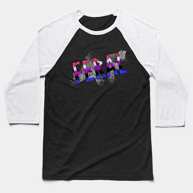 Feral Pride - Gender Fluid Baseball T-Shirt by Hyena Arts